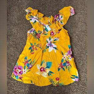 Old Navy Yellow Floral Maternity Top